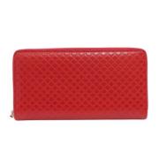 Pre-owned Leather wallets Gucci Vintage , Red , Dames