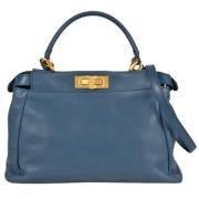 Pre-owned Leather fendi-bags Fendi Vintage , Blue , Dames