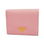 Pre-owned Leather wallets Prada Vintage , Pink , Dames