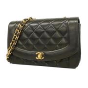 Pre-owned Leather chanel-bags Chanel Vintage , Black , Dames