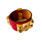 Pre-owned Leather bracelets Hermès Vintage , Red , Dames