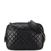 Pre-owned Leather chanel-bags Chanel Vintage , Black , Dames