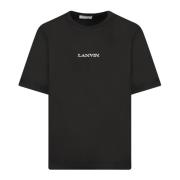 Zwarte T-shirt voor mannen Lanvin , Black , Heren