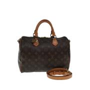 Pre-owned Canvas handbags Louis Vuitton Vintage , Brown , Dames