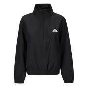 Sport Nylon Track Jacket Marine Serre , Black , Dames