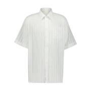 Gestreepte Katoenen Voile Overhemd Givenchy , White , Heren