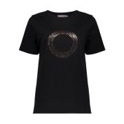 Cirkel Folie T-shirt Geisha , Black , Dames