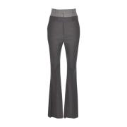 Elegant Flared Trousers Sportmax , Gray , Dames