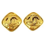 Pre-owned Metal chanel-jewelry Chanel Vintage , Yellow , Dames