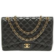 Pre-owned Leather chanel-bags Chanel Vintage , Black , Dames