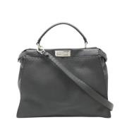 Pre-owned Leather fendi-bags Fendi Vintage , Gray , Dames