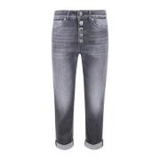 Zwarte Jeans met Sieradendetail Dondup , Black , Dames