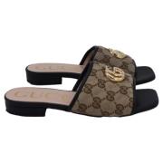 Pre-owned Canvas sandals Gucci Vintage , Brown , Dames