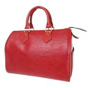 Pre-owned Leather handbags Louis Vuitton Vintage , Red , Dames