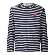 Gestreept longsleeve T-shirt met logo Comme des Garçons Play , Blue , ...