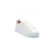 Witte en roze leren sneakers Grace Leather Sun68 , White , Dames