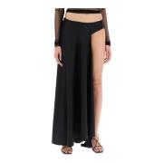 Asymmetrische Wol Talus Maxi Rok Christopher Esber , Black , Dames