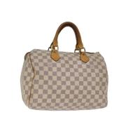 Pre-owned Canvas handbags Louis Vuitton Vintage , Beige , Dames