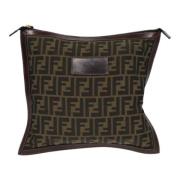 Pre-owned Canvas clutches Fendi Vintage , Brown , Dames