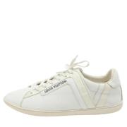 Pre-owned Leather sneakers Louis Vuitton Vintage , White , Heren