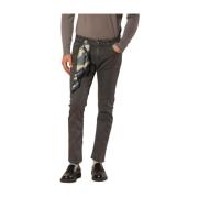 Camouflage Slim Fit Chino Broek Mason's , Gray , Heren