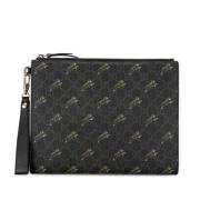 Pre-owned Canvas clutches Gucci Vintage , Black , Dames