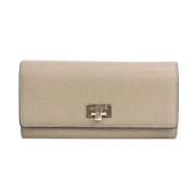 Pre-owned Leather wallets Fendi Vintage , Beige , Dames