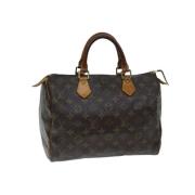 Pre-owned Canvas handbags Louis Vuitton Vintage , Brown , Dames