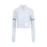 Klassieke Witte Button-Up Overhemd Thom Browne , White , Dames