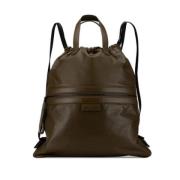 Pre-owned Leather backpacks Bottega Veneta Vintage , Green , Dames