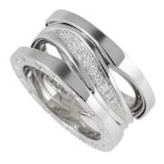 Pre-owned Metal rings Bvlgari Vintage , White , Dames