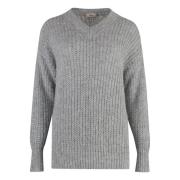 Paillet Alpaca Blend Sweater Herno , Gray , Dames