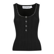 Versierd Gebreid Vest in Zwart Self Portrait , Black , Dames