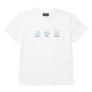 Casual Katoenen T-shirt in Diverse Kleuren A.p.c. , White , Dames