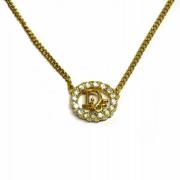 Pre-owned Metal necklaces Dior Vintage , Yellow , Dames