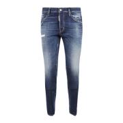 Klassieke Denim Jeans met Vijf Zakken Dsquared2 , Blue , Heren