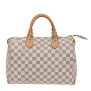 Pre-owned Canvas handbags Louis Vuitton Vintage , Beige , Dames