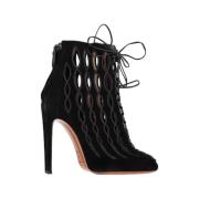 Pre-owned Suede heels Alaïa Pre-owned , Black , Dames