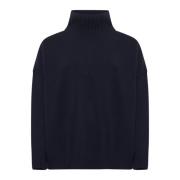 Navy Wol Turtleneck Sweater Max Mara Weekend , Blue , Dames