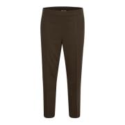 Bosnacht Straight-Leg Broek Kaffe Curve , Green , Dames