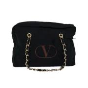 Pre-owned Canvas shoulder-bags Valentino Vintage , Black , Dames