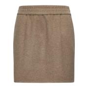 Geborduurd Logo Wollen Minirok Max Mara , Brown , Dames