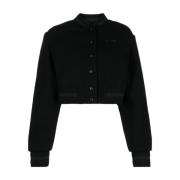 Zwarte wollen bomberjack Givenchy , Black , Dames