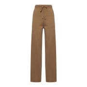 Kameel Gebreide Sweatbroek Max Mara , Brown , Dames