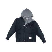 Vintage Stijl Zwart Gebreid Hoodie Pullover Mihara Yasuhiro , Black , ...