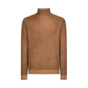 Coltrui Sweater Twee-Tone Gebreid Lange Mouw Dondup , Brown , Heren