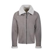 Grijze/Witte Jas voor Stijlvolle Look Salvatore Santoro , Gray , Heren