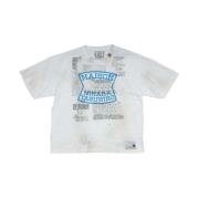 Wit Katoenen Half-Mouw Geborduurd T-Shirt Mihara Yasuhiro , White , He...