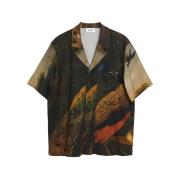 Orson Bruine Shirt met Barok Print Soulland , Multicolor , Heren