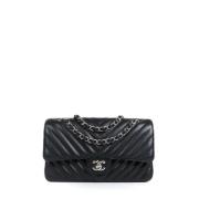 Pre-owned Leather chanel-bags Chanel Vintage , Black , Dames